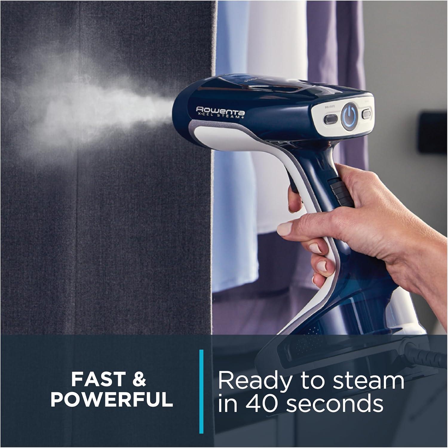 image:imageRowenta Hand Steamer for Clothes XCel Handheld Steamer 25Second HeatUp Powerful Steam Long Cord 1875W Clothes Steamer Travel Must Have DR82201600 Watts