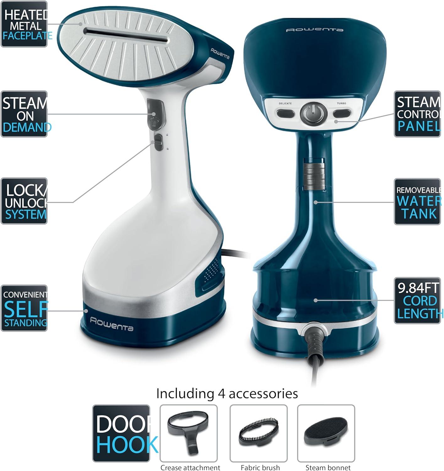 image:imageRowenta Hand Steamer for Clothes XCel Handheld Steamer 25Second HeatUp Powerful Steam Long Cord 1875W Clothes Steamer Travel Must Have DR82201600 Watts