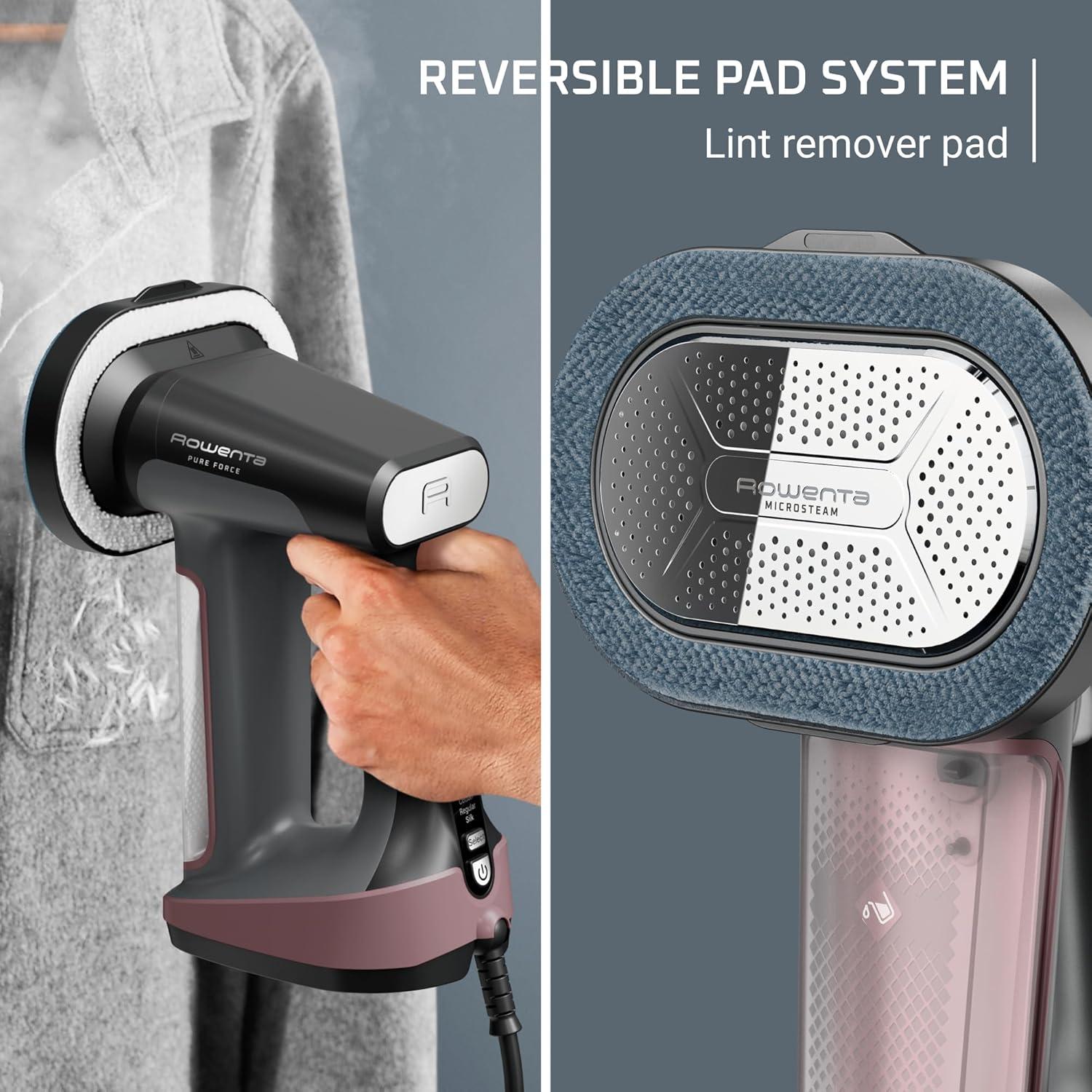image:imageRowenta Handheld Steamer for Clothes Pure Force 2in1 Steamer amp Iron 1875W VerticalHorizonal Steaming amp Ironing Lightweight Autooff XL power 1875 Watts DR88223in1 Iron Steam Lint Remover Antidust Microfiber