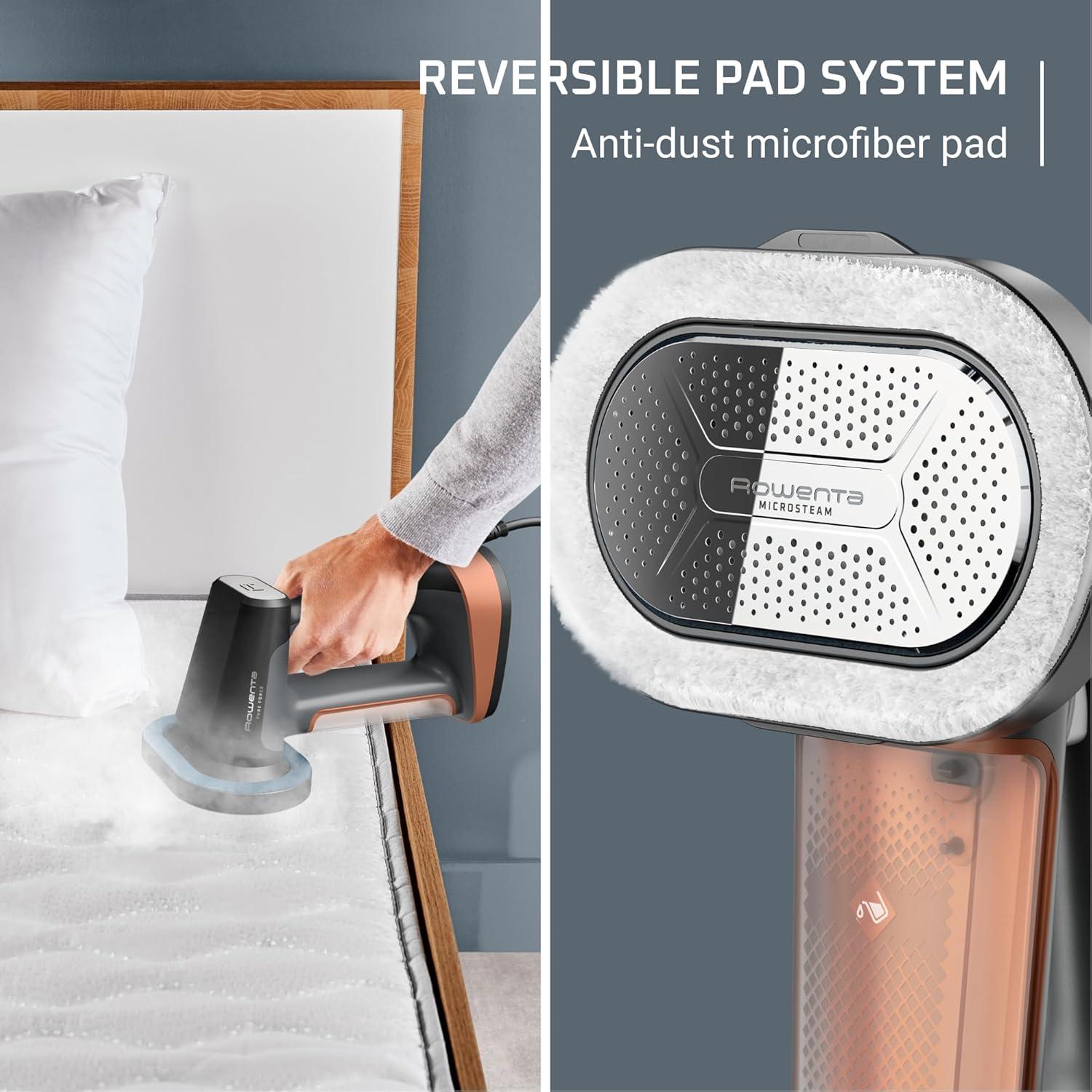 image:imageRowenta Handheld Steamer for Clothes Pure Force 2in1 Steamer amp Iron 1875W VerticalHorizonal Steaming amp Ironing Lightweight Autooff XL power 1875 Watts DR88223in1 Iron Steam Lint Remover
