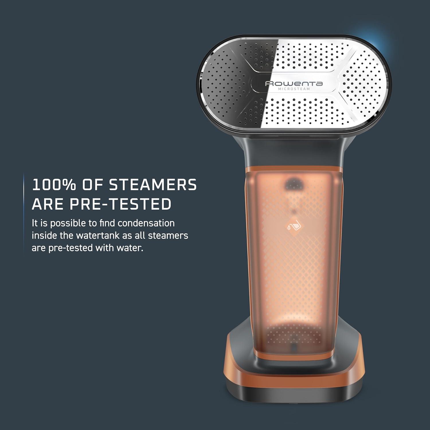 image:imageRowenta Handheld Steamer for Clothes Pure Force 2in1 Steamer amp Iron 1875W VerticalHorizonal Steaming amp Ironing Lightweight Autooff XL power 1875 Watts DR88223in1 Iron Steam Lint Remover