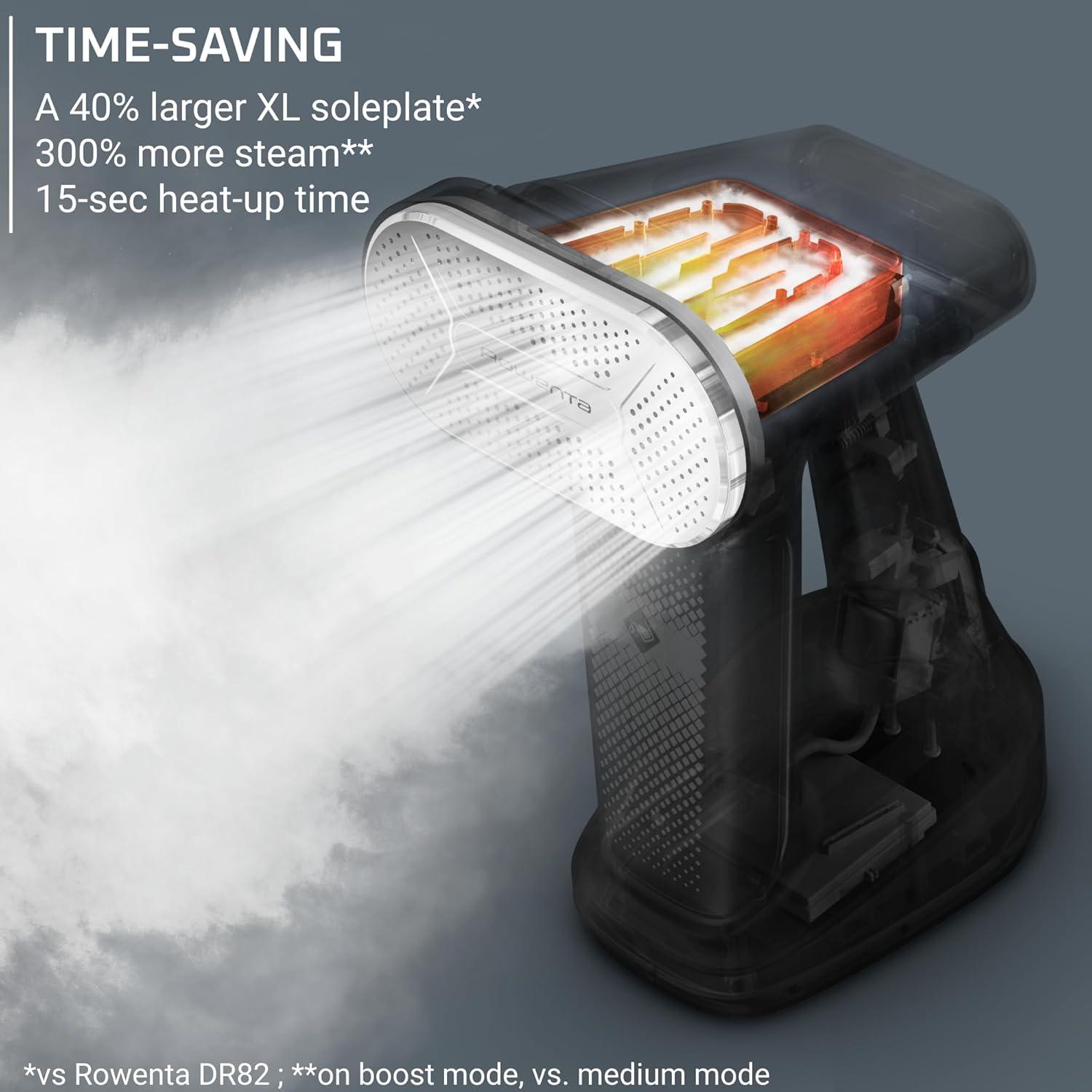image:imageRowenta Handheld Steamer for Clothes Pure Force 2in1 Steamer amp Iron 1875W VerticalHorizonal Steaming amp Ironing Lightweight Autooff XL power 1875 Watts DR88223in1 Iron Steam Lint Remover