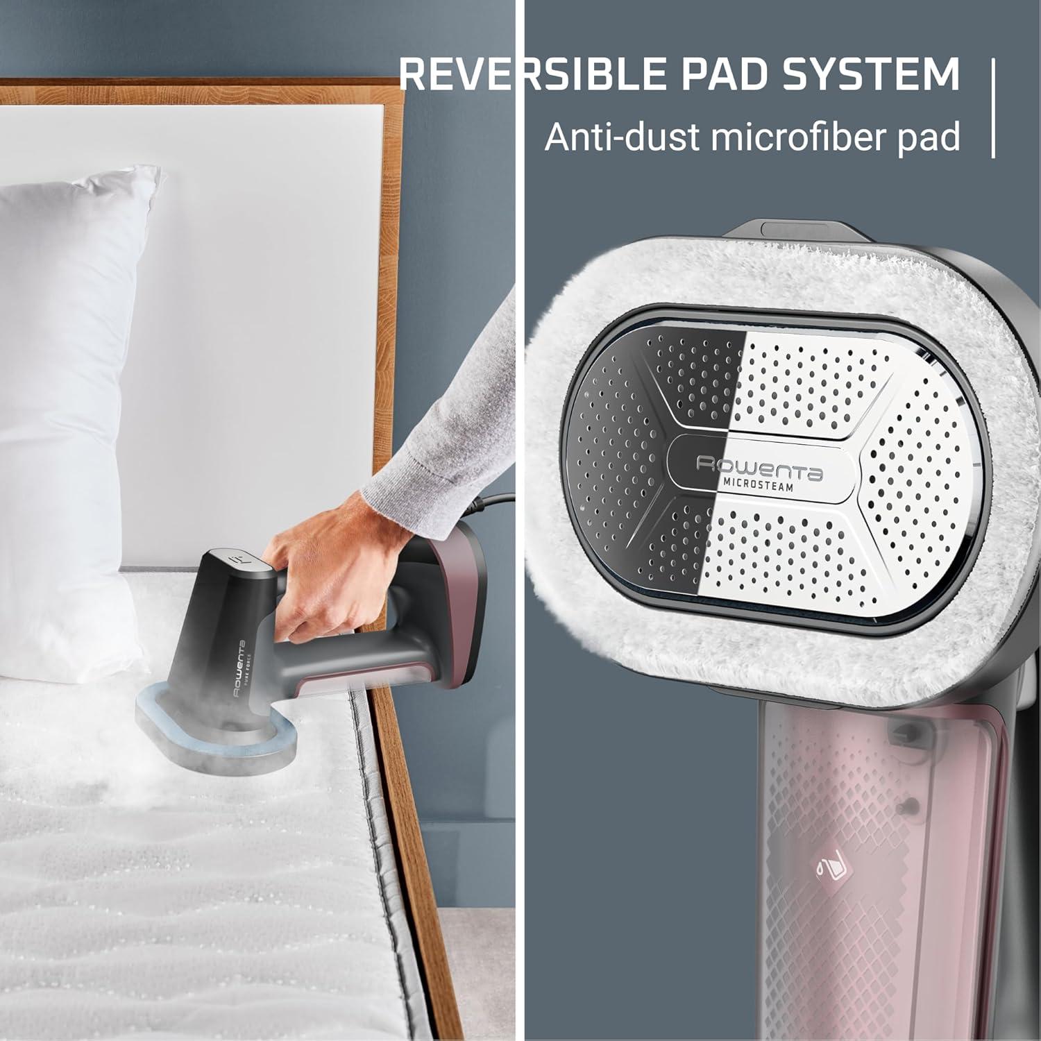 image:imageRowenta Handheld Steamer for Clothes Pure Force 2in1 Steamer amp Iron 1875W VerticalHorizonal Steaming amp Ironing Lightweight Autooff XL power 1875 Watts DR88223in1 Iron Steam Lint Remover Antidust Microfiber