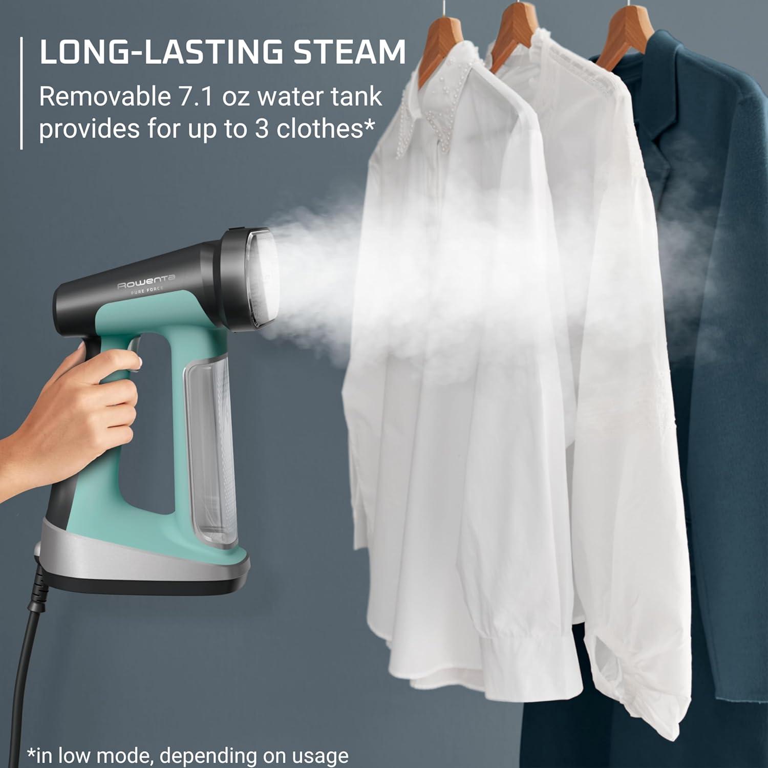 image:imageRowenta Handheld Steamer for Clothes Pure Force 2in1 Steamer amp Iron 1875W VerticalHorizonal Steaming amp Ironing Lightweight Autooff XL power 1875 Watts DR88222in1 Iron Steam