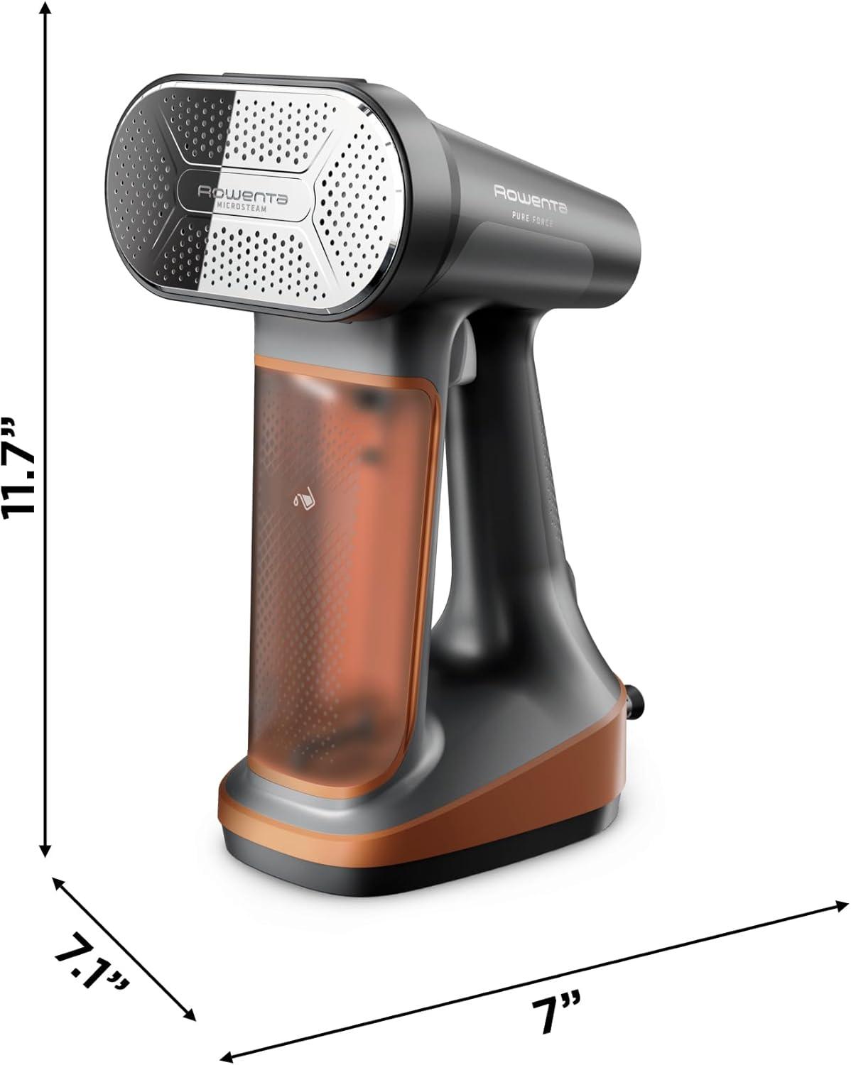 image:imageRowenta Handheld Steamer for Clothes Pure Force 2in1 Steamer amp Iron 1875W VerticalHorizonal Steaming amp Ironing Lightweight Autooff XL power 1875 Watts DR88223in1 Iron Steam Lint Remover