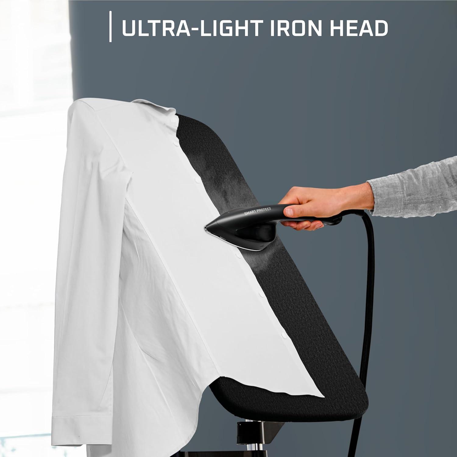 image:imageRowenta IXEO Steamer for Clothes with Ironing Board 65 Inches 45 Second Heatup 1 Liter Capacity 1500 Watts Ironing Portable Fabric Steamer Garment Steamer Adjustable QR1410BlackBlack Full Size Steamer
