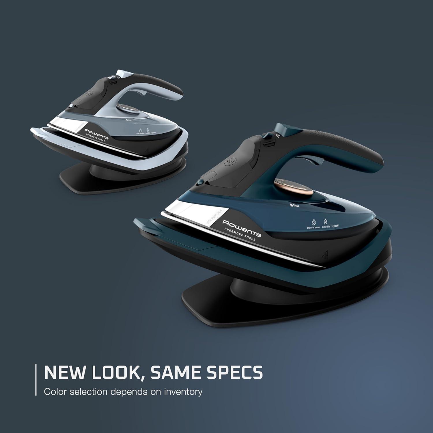 image:imageRowenta Iron Focus Excellence Stainless Steel Soleplate Steam Iron for Clothes Retractable Cord 400 Microsteam Holes Powerful steam LED Display 1750 W Ironing Clothes Cordreel Red DW5433Powerful Steam Boost Cordless