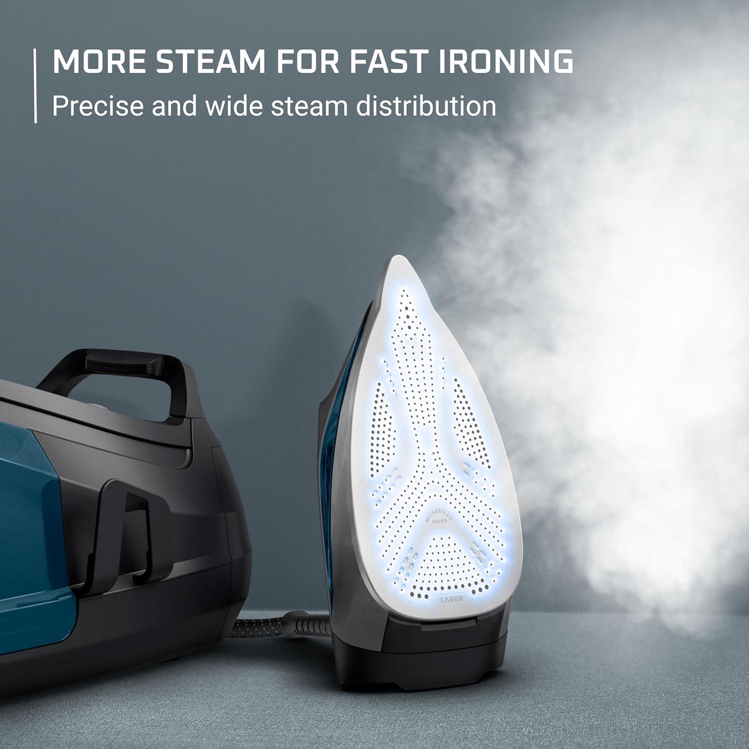 image:imageRowenta Iron Ultimate Steam Pro Stainless Steel Soleplate Professional Steam Station for Clothes 1800 Watts 13L Removable Tank Boiler Technology Fast Heat Up Black Clothes Iron DG8668High Pressure Steam