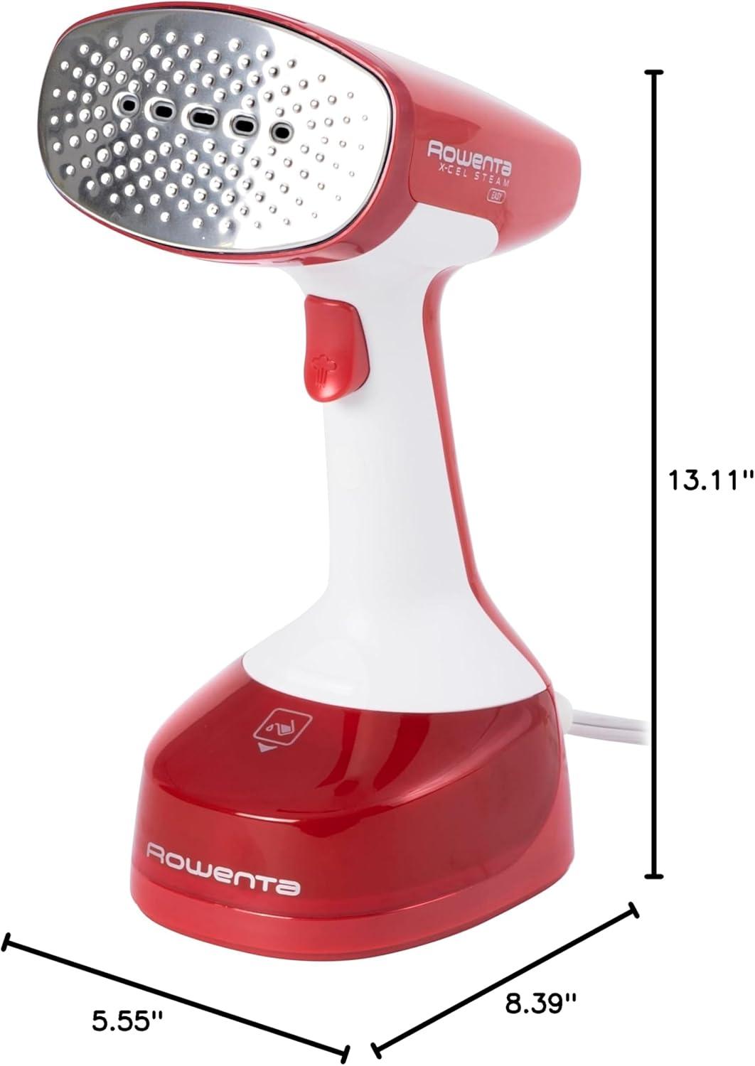 image:imageRowenta Steamer for Clothes Access Steam Handheld Steamer 15 Second Heatup 4 Ounce Capacity 1150 Watts Portable Ironing Travel Must Have White Clothes Steamer DR3030Red