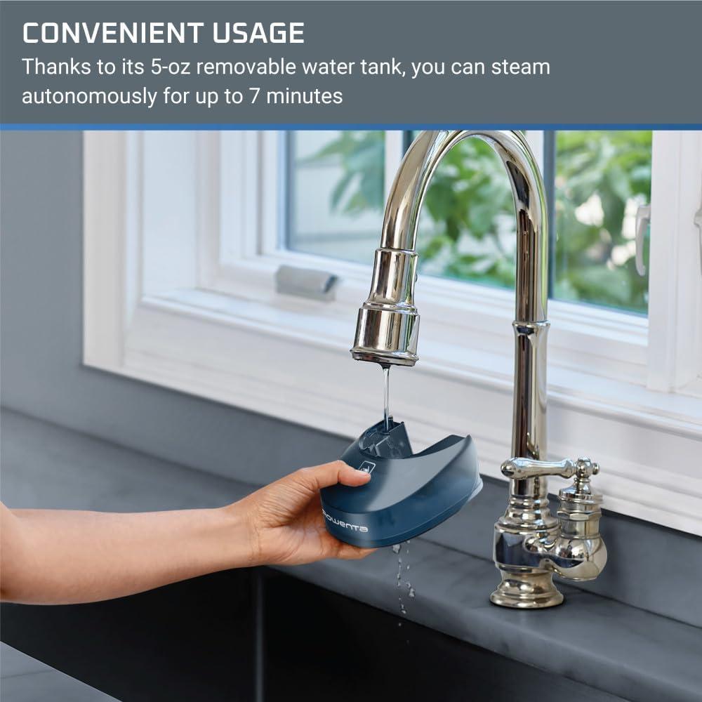 image:imageRowenta Steamer for Clothes Access Steam Handheld Steamer 15 Second Heatup 4 Ounce Capacity 1150 Watts Portable Ironing Travel Must Have White Clothes Steamer DR3030Blue