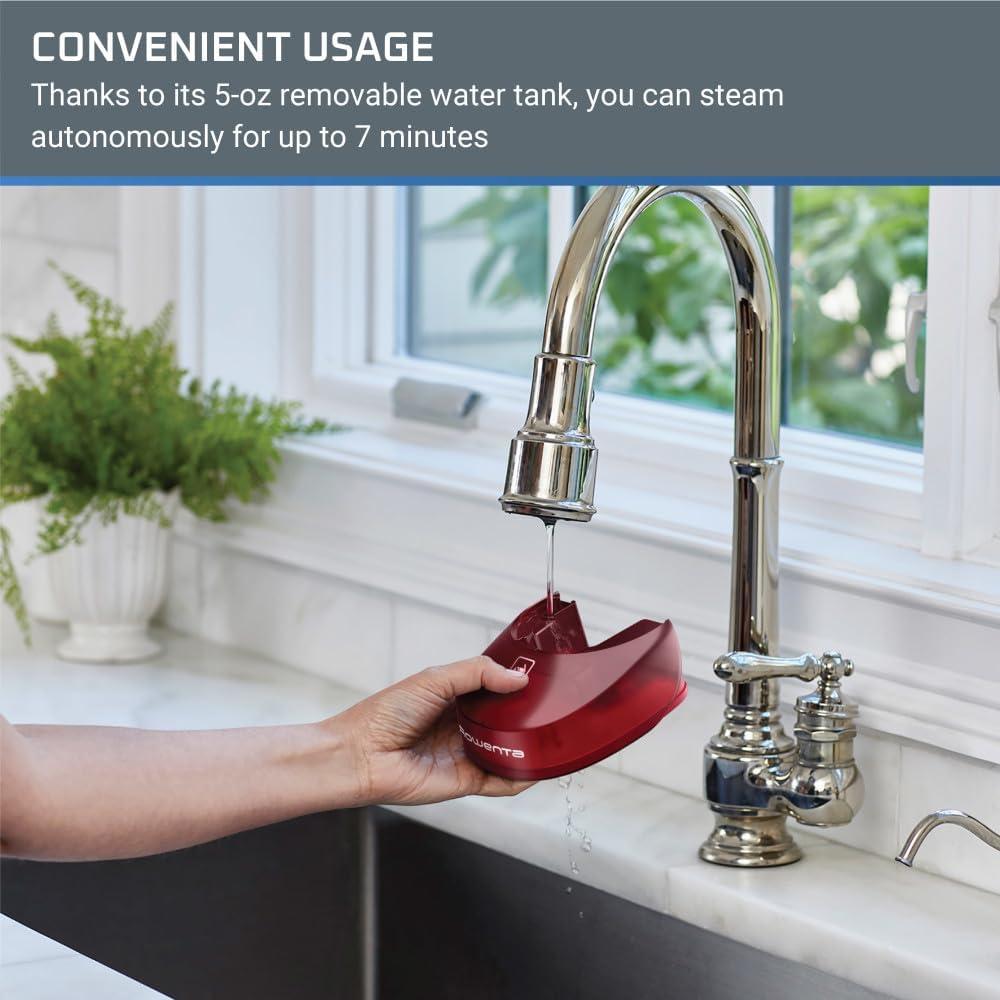 image:imageRowenta Steamer for Clothes Access Steam Handheld Steamer 15 Second Heatup 4 Ounce Capacity 1150 Watts Portable Ironing Travel Must Have White Clothes Steamer DR3030Red