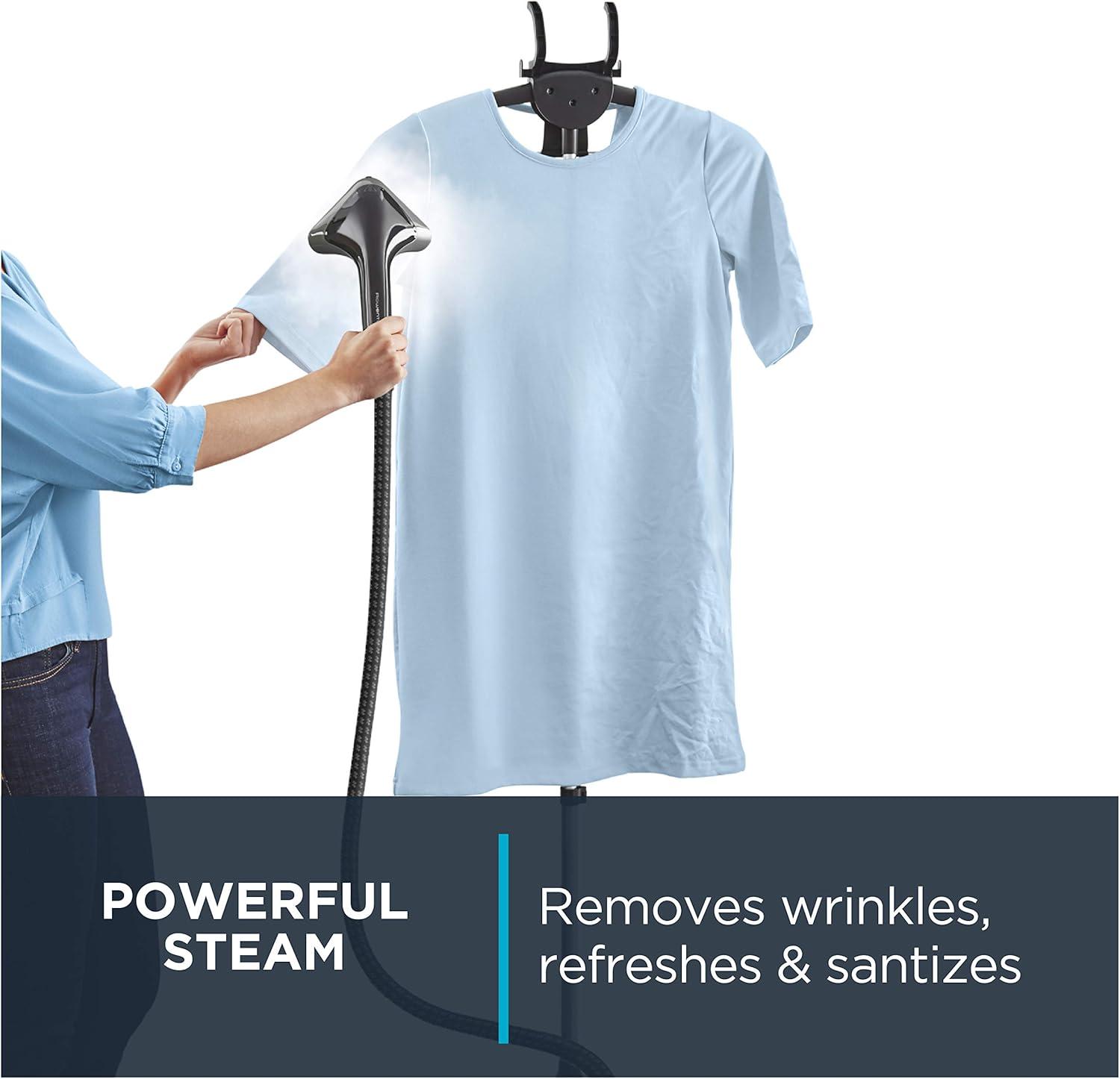 image:imageRowenta Steamer for Clothes Pro Style Full Size Steamer with 45 second heatup amp Removable 50 oz Water Tank 1500 Watts Included Clips to Hang Clothes Ironing Black Clothes Steamer IS2461XL Water Tank