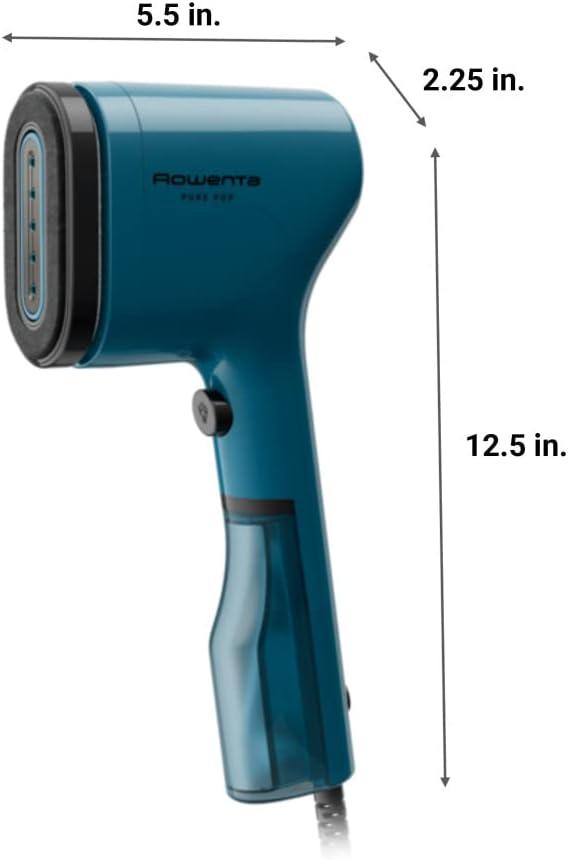 image:imageRowenta Travel Iron Pro Compact Stainless Steel Soleplate Hand Held Steamer Iron for Clothes 200 Microsteam Holes 1000 Watts Ironing Fabric Steamer Dual Voltage Mini Iron Purple DA1560Blue