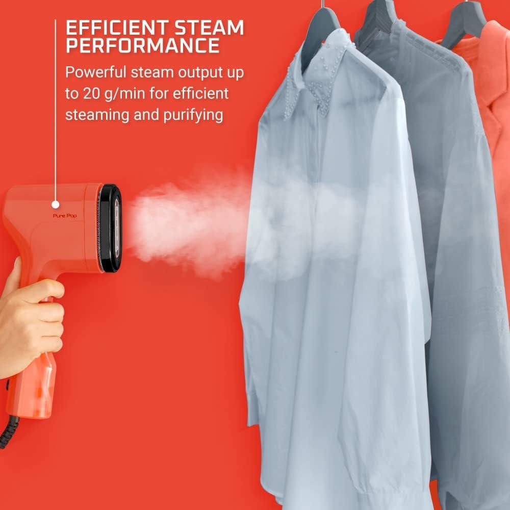 image:imageRowenta Travel Iron Pro Compact Stainless Steel Soleplate Hand Held Steamer Iron for Clothes 200 Microsteam Holes 1000 Watts Ironing Fabric Steamer Dual Voltage Mini Iron Purple DA1560Red
