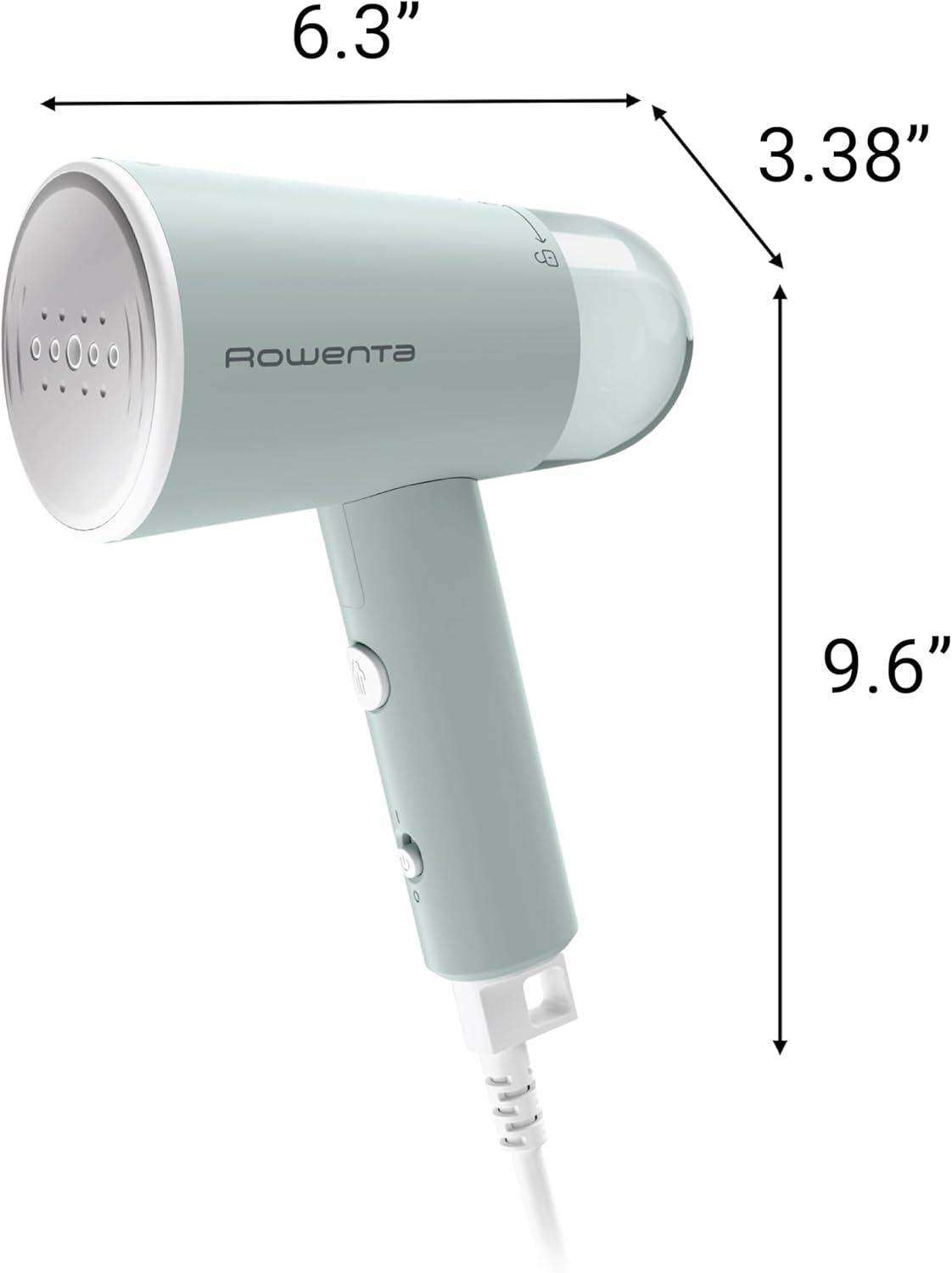 image:imageRowenta Travel Iron Pro Compact Stainless Steel Soleplate Hand Held Steamer Iron for Clothes 200 Microsteam Holes 1000 Watts Ironing Fabric Steamer Dual Voltage Mini Iron Purple DA1560Light Green