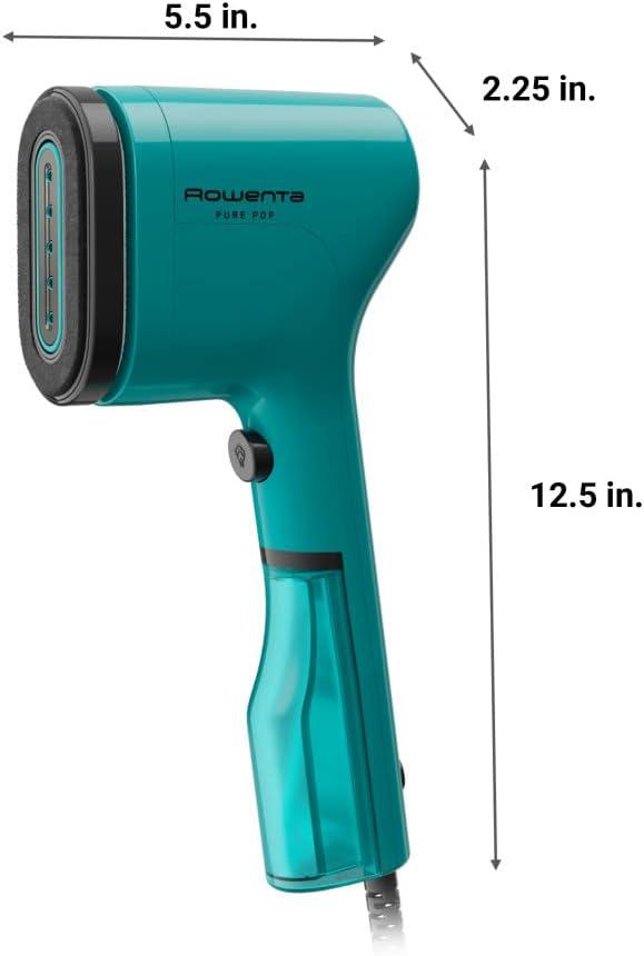 image:imageRowenta Travel Iron Pro Compact Stainless Steel Soleplate Hand Held Steamer Iron for Clothes 200 Microsteam Holes 1000 Watts Ironing Fabric Steamer Dual Voltage Mini Iron Purple DA1560Green