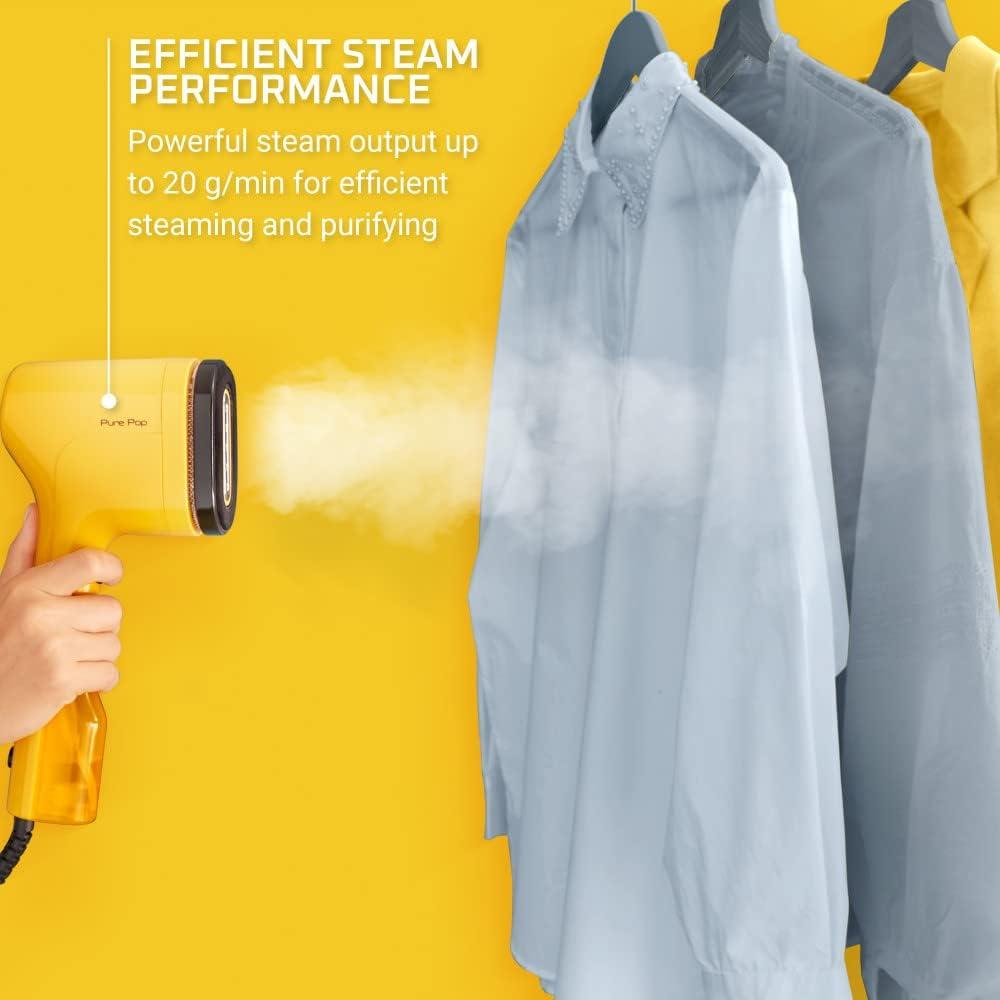 image:imageRowenta Travel Iron Pro Compact Stainless Steel Soleplate Hand Held Steamer Iron for Clothes 200 Microsteam Holes 1000 Watts Ironing Fabric Steamer Dual Voltage Mini Iron Purple DA1560Yellow