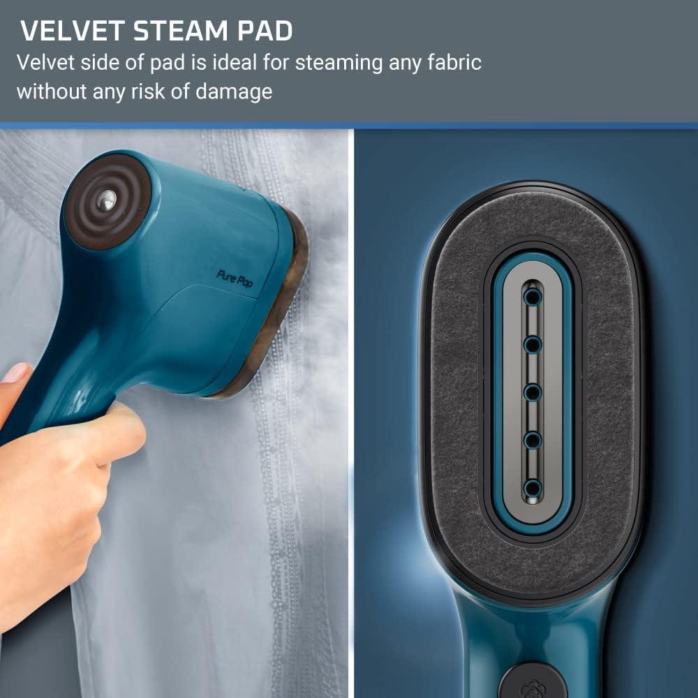 image:imageRowenta Travel Iron Pro Compact Stainless Steel Soleplate Hand Held Steamer Iron for Clothes 200 Microsteam Holes 1000 Watts Ironing Fabric Steamer Dual Voltage Mini Iron Purple DA1560Blue