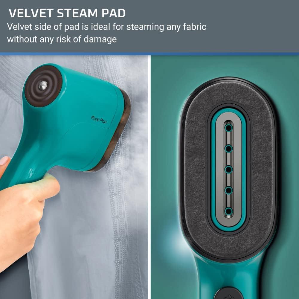 image:imageRowenta Travel Iron Pro Compact Stainless Steel Soleplate Hand Held Steamer Iron for Clothes 200 Microsteam Holes 1000 Watts Ironing Fabric Steamer Dual Voltage Mini Iron Purple DA1560Green
