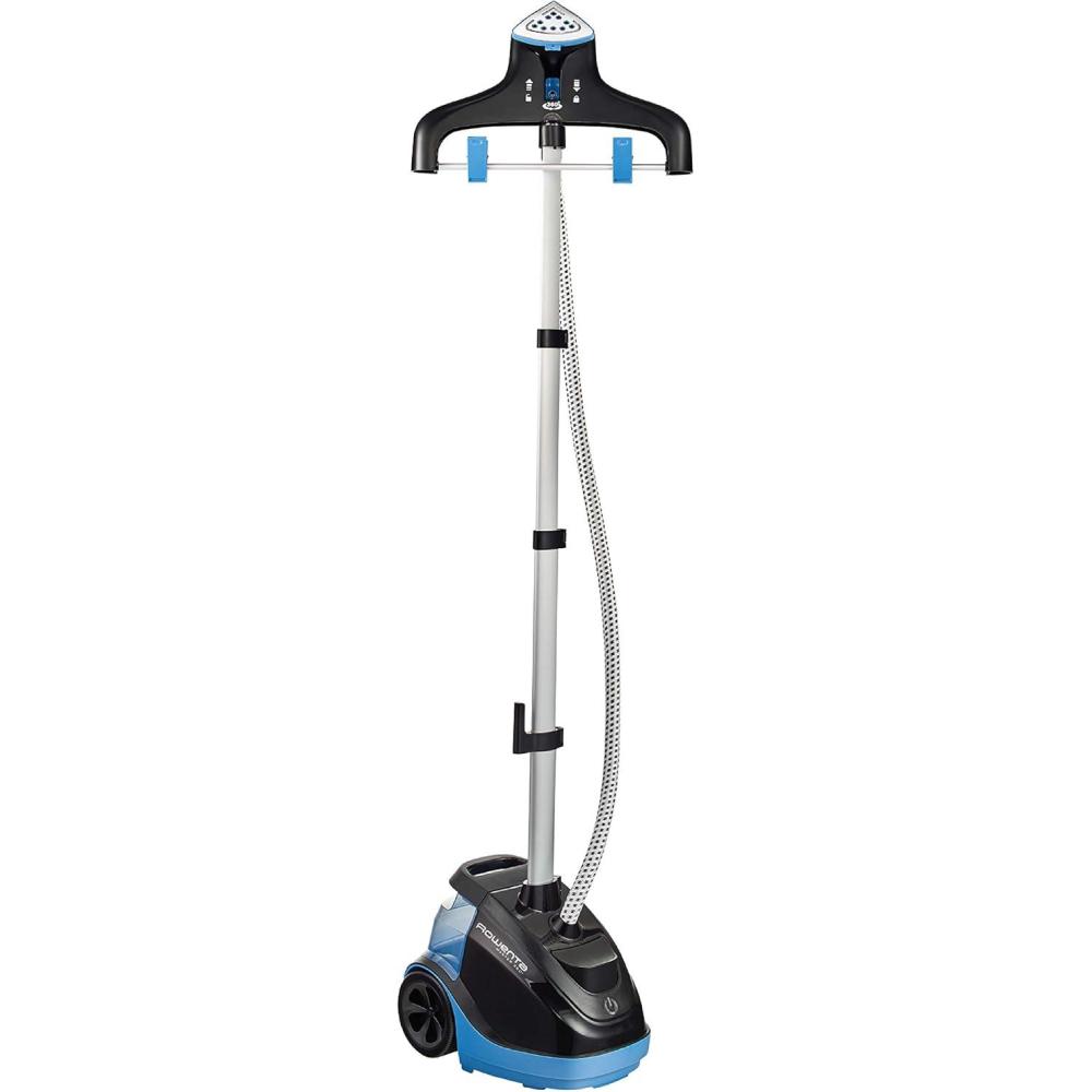 image:imageRowenta Steamer for Clothes Pro Style Full Size Steamer with 45 second heatup amp Removable 50 oz Water Tank 1500 Watts Included Clips to Hang Clothes Ironing Black Clothes Steamer IS2461Rotating Hanger