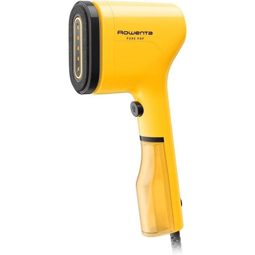 image:imageRowenta Travel Iron Pro Compact Stainless Steel Soleplate Hand Held Steamer Iron for Clothes 200 Microsteam Holes 1000 Watts Ironing Fabric Steamer Dual Voltage Mini Iron Purple DA1560Yellow