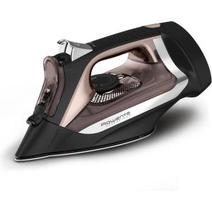 Rowenta 2-in-1 Duo Force Iron and Steamer for Clothes, 1700W Steam Iron, Stainless Steel Soleplate, Ultra-Lightweight, Detachable 13.5-oz Water Tank, Clothes Steamer, Anti-Drip, Black & Green, JR4030(Steam Iron)