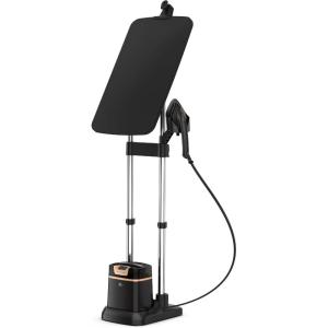 Rowenta IXEO Steamer for Clothes with Ironing Board 65 Inches 45 Second Heatup, 1 Liter Capacity 1500 Watts Ironing, Portable, Fabric Steamer, Garment Steamer, Adjustable QR1410,Black(Black Full Size Steamer)