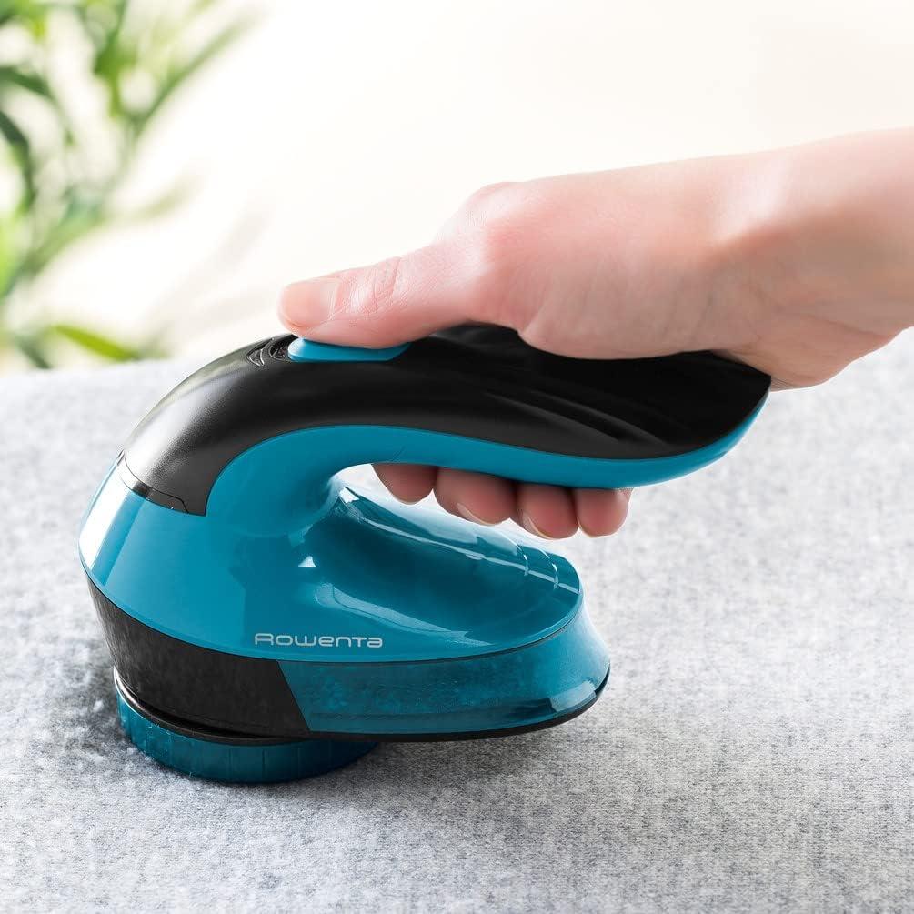 image:imageRowenta Portable Lint Remover and Fabric Shaver with Adjustable Shave Height Fabric Defuzzer RedBlue