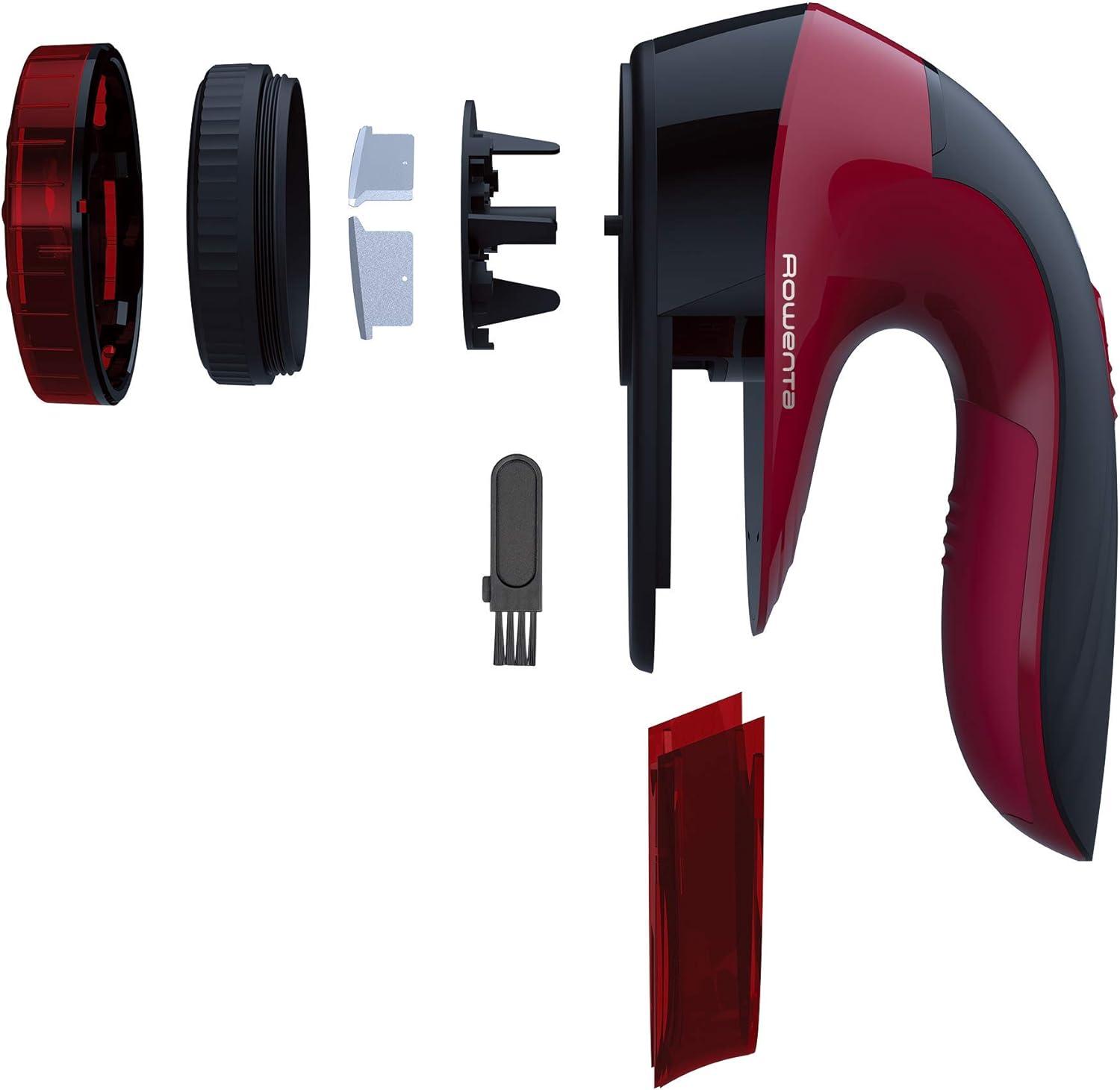 image:imageRowenta Portable Lint Remover and Fabric Shaver with Adjustable Shave Height Fabric Defuzzer RedRed