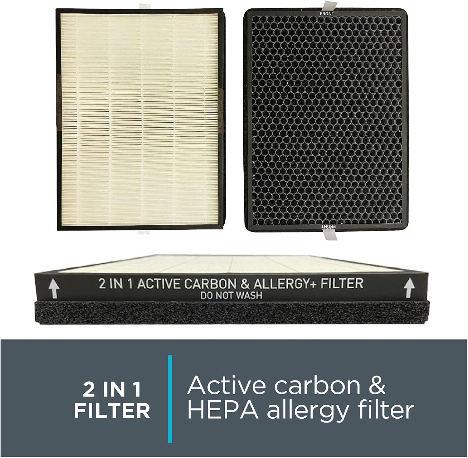 image:imageRowenta Pure Air Mid Size 2in1 Active Carbon amp Allergy FilterPack of 6
