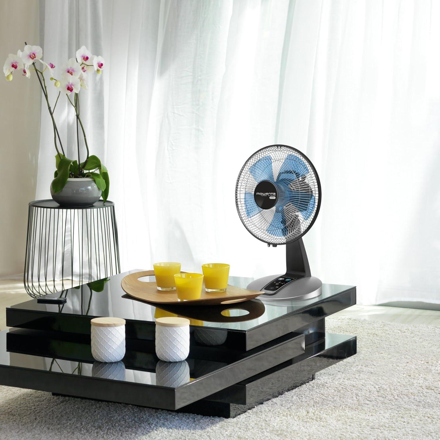 image:imageRowenta Tower Fan Fresh 180 Oscillating Fan Quiet Floor Fan for Bedroom 3 Speeds Powerful Cooling 40 Inch Standing Fan Black Indoor VU6661SilverBlack