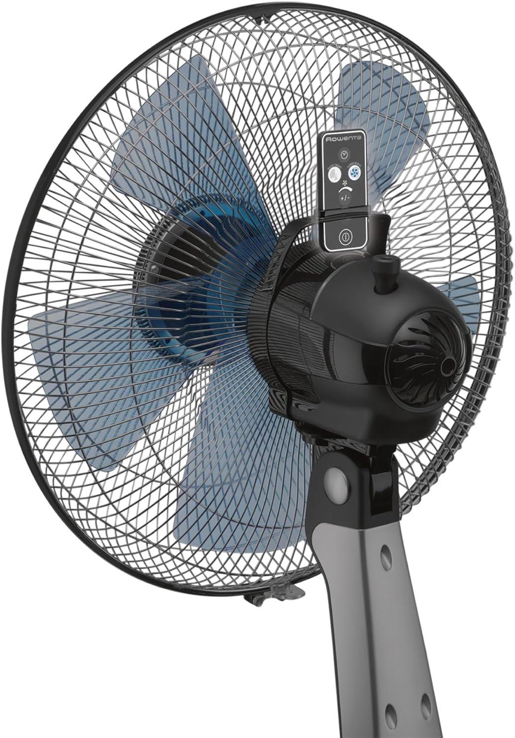 image:imageRowenta Tower Fan Fresh 180 Oscillating Fan Quiet Floor Fan for Bedroom 3 Speeds Powerful Cooling 40 Inch Standing Fan Black Indoor VU6661SilverBlack