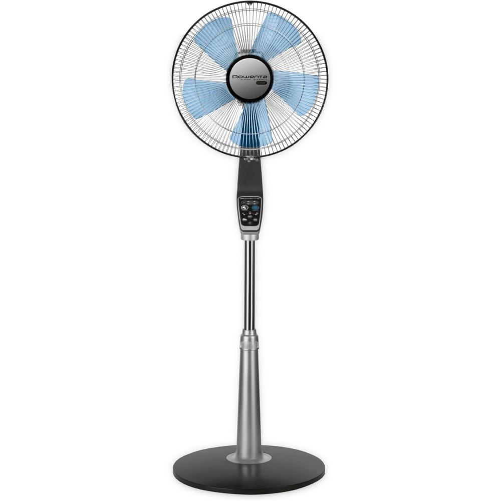 image:imageRowenta Tower Fan Fresh 180 Oscillating Fan Quiet Floor Fan for Bedroom 3 Speeds Powerful Cooling 40 Inch Standing Fan Black Indoor VU6661Silver