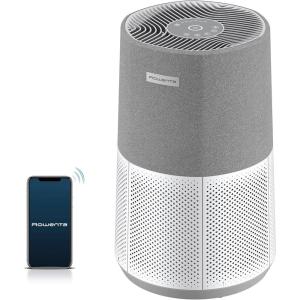 Rowenta Pure Air City Air Purifier 876 Square Foot Room Dust Pet Dander Smoke Mold Pollen Bacteria Virus Allergen, Odor Removal, for Home Office Nursery, HEPA Filter PU2840