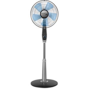 Rowenta, Tower Fan, Fresh 180° Oscillating Fan, Quiet Floor Fan for Bedroom, 3 Speeds, Powerful Cooling 40 Inch Standing Fan, Black, Indoor, VU6661(Silver)